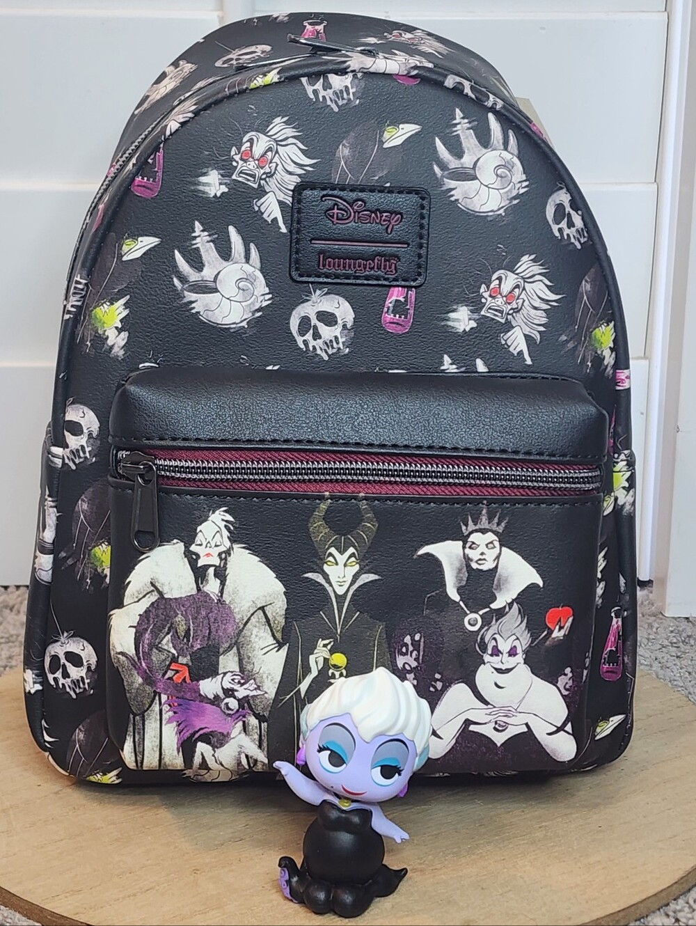 New Disney Villains Loungefly Mini Backpack & New Mini Vinyl Ursula Figure